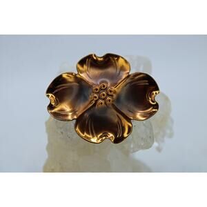 Vintage Stuart Nye Copper Dogwood Flower Brooch
